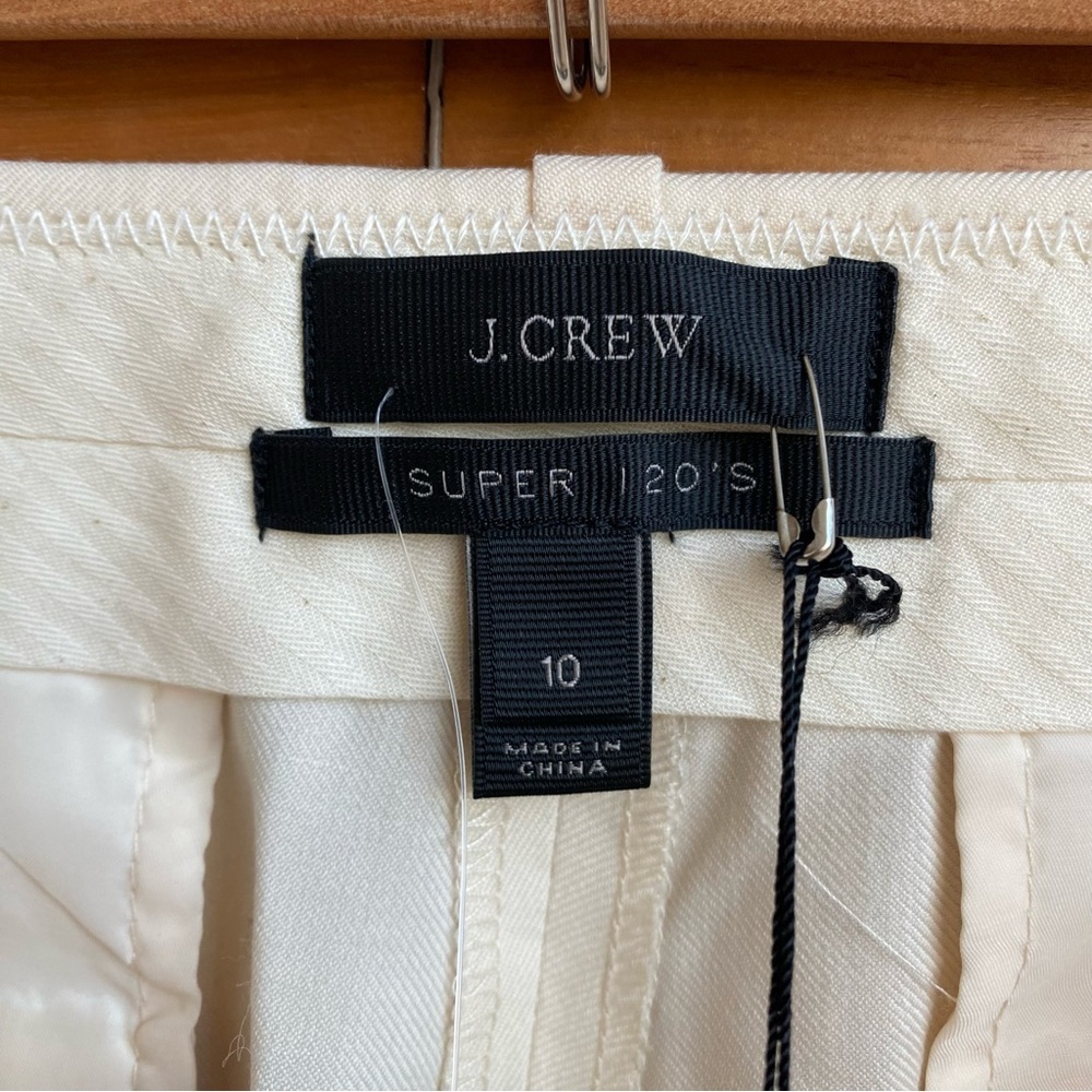 NWT J. Crew super 120'S pants, Size 10 - Picture 5 of 9